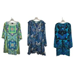 HALE BOB Long Sleeve Shift Dresses, Lot of 3, Size Large